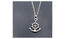 Vintage Silver Plated Anchor Pendant Necklace For Women