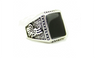 Vintage Jewelry Square Black Stone Ring For Men