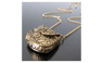 Special Vintage Carved Bronze Locket Pendant Long Chain Necklace