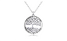Charm Hollow Tree Of Life Plant Silver Plated Pendant Necklace