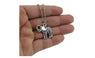 Women Vintage Silver Tone Elephant Pendant Short Necklace