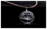 Real Dandelion Long Strip Leather Chain Pendant Necklace for Women