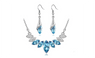 18K Platinum Plated Austrian Crystal Water Drop Jewelry Set