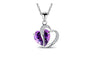 Heart Crystal Maxi Statement Pendant Necklace