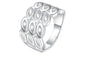 Silver Plated Pave Shining Crystal Ring