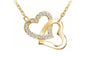 Double Heart Chains Pendant Necklaces