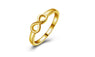 Unisex Infinity Gunmetal Gold Ring