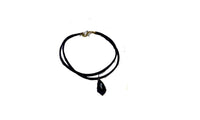 Women's Double Layer Imitation Leather Rope Choker Necklace - sparklingselections