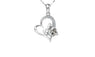 Cubic Zirconia Diamond Heart Pendant Necklace