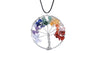 Life Tree Quartz Chips Pendant Necklace