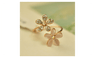 Women's Opal Double Daisy Flower Resizable Ring