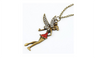 Vintage Bohemian Gothic Wing Fairy Crystal Necklace