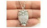 Silver Tone Owl Pendant Necklace