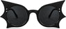 Women Vintage Bat Shape Rivet Eyewear Sunglasses