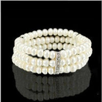 Noble Imitation Pearl Elastic Bracelet For Women