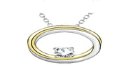 Two Circles Intertwining Pendant Necklace - sparklingselections