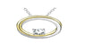 Two Circles Intertwining Pendant Necklace