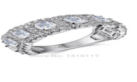 Silver Wedding Ring Engagement Band For Women - sparklingselections