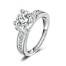 1.5 Carat Cubic Zirconia Wedding Ring for Women White Gold Luxury Engagement Ring