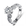 New Beautiful Diamond Engagement Rings Zirconia 1.5 Carat White Gold Plated Wedding Engagement Rings or Rings for women