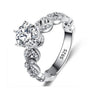 Hot Selling Ring-1.5 Carat Zirconia Wedding Engagement Rings New White Gold Color Fashion Jewelry Female Rings