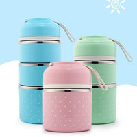 Cute Japanese Thermal Lunch Box Sealed Stainless Steel Kids School Container - sparklingselections