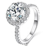 Designed AAA Cubic Zircon White Halo Engagement Rings