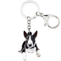 Women American Pit Bull Cute Terrier Dog Keychain Handbag Keyring - sparklingselections