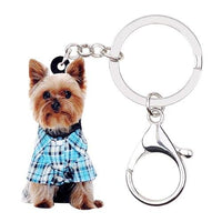 New Acrylic Cartoon Dog Key Chains Car Keyrings Women Gift Animal Jewelry - sparklingselections