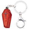 Unique Punk Jewelry Halloween Red Coffin Casket Key Chain Bag Keyrings