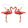 New Stylish Flamingo Pattern Dangle Drop Long Earrings