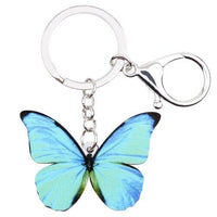 Fashion Handbag Butterfly Key Chain Charm Keyring Animal Jewelry For Women - sparklingselections