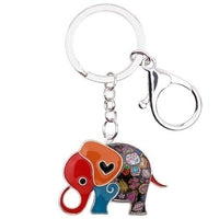 Fashion Jungle Cartoon Elephant Key Chain Gift Ladies Bag Cart Keyrings - sparklingselections