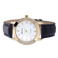 New Stylish Leather Watch bands for Women Ladies Luxury Diamond Leather Watch - sparklingselections