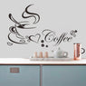 Removable Vinyl Black Coffee Wall Sticker Home Kitchen Wall Decal Stickers Top Quality Posters