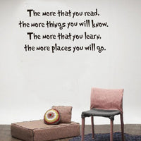 The More That You Read Vinyl Quotes Wall Decal Stickers - sparklingselections
