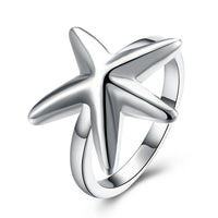 Star Five Angle Silver Plated Ring - sparklingselections