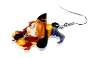 New Acrylic Halloween Anime Magical Witch Dangle Drop Earrings - sparklingselections