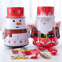 New Cartoon Design Christmas Wedding Cookies Baking Gift Case Tin Candy Box - sparklingselections