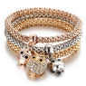 Women Crystal Owl Crown Metal Charm Bracelets & Bangles