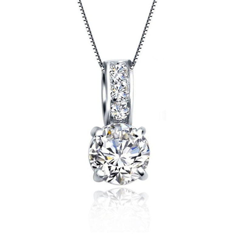 925 Sterling Silver Cubic deals Zircon Pendant for Women/Girls, US925P1159