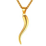 New Stainless Steel Italian Horn Amulet Gold Necklace Pendants Men/Women Gift Jewelry