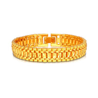 New Men's Designing Rock Gold Plated Chunky Chain Bracelets - sparklingselections