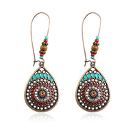 New India Ethnic Style Water Drip Dangle Drop Earrings - sparklingselections
