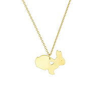 Women's Stainless Steel Cute Baby Rabbit Pendant Necklace Gifts - sparklingselections
