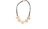 Leather Opal Flowers Necklace