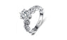 Zirconia White Gold Color Ring For Women