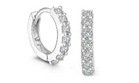 Women Small Round Rhinestones Hoop Nice Earrings - sparklingselections