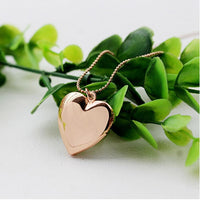 Womens Rose Gold Heart Shaped Necklace - sparklingselections