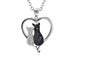 Real Pure 925 Sterling Silver Heart Necklace For Women